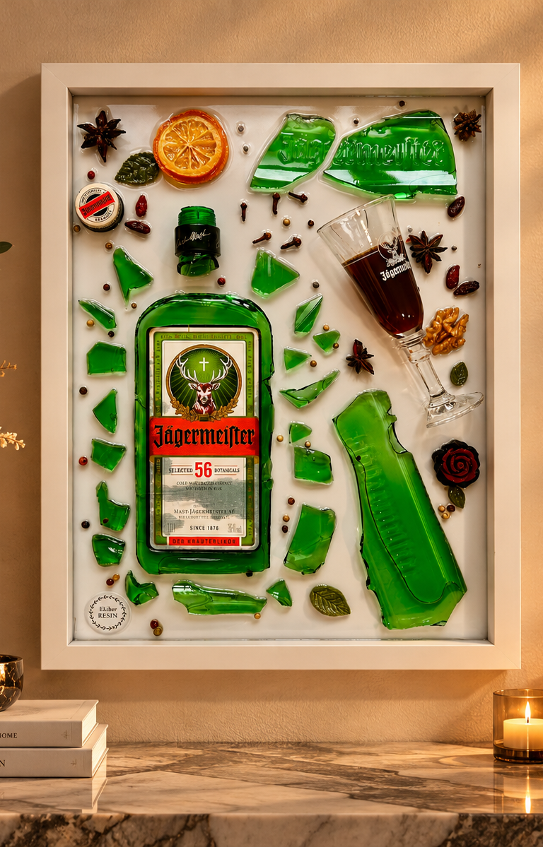 Jägermeister ihlette luxusfal dekoráció