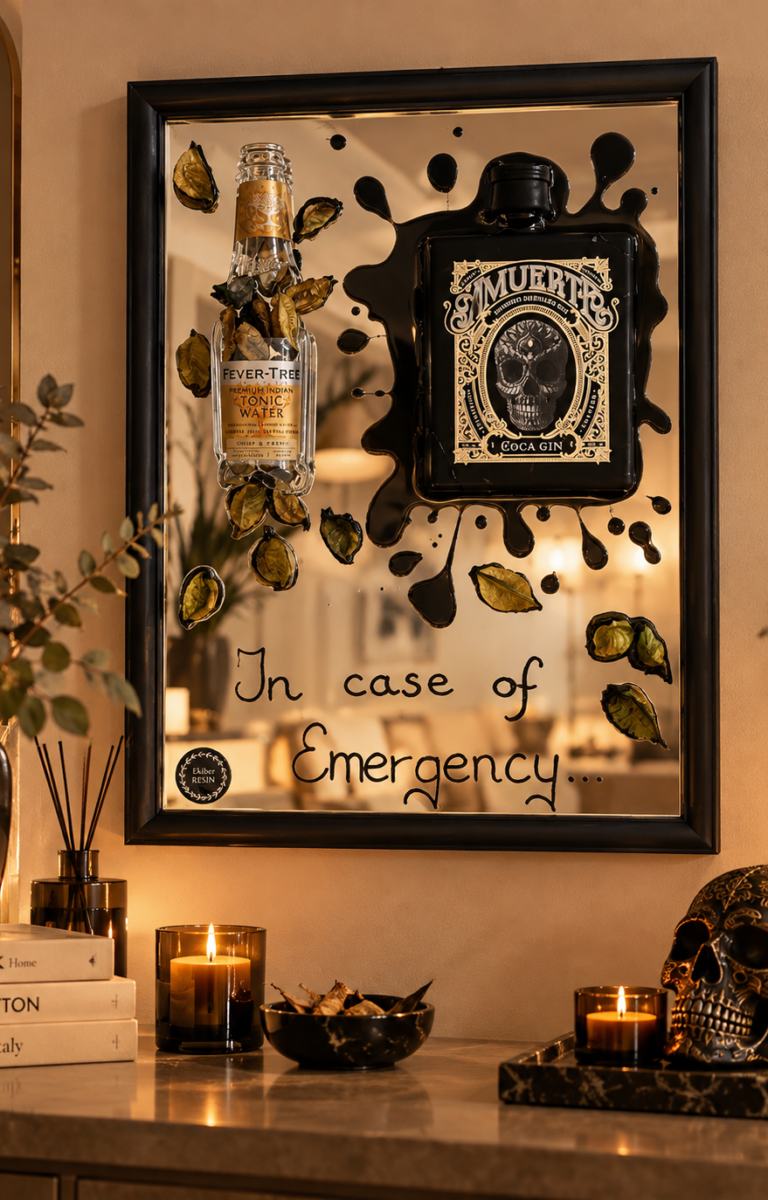 Specchio Gin con Candele e Botaniche