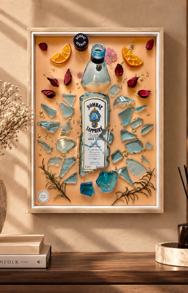 Bombay Sapphire gyantaművészet elegáns enteriőrben